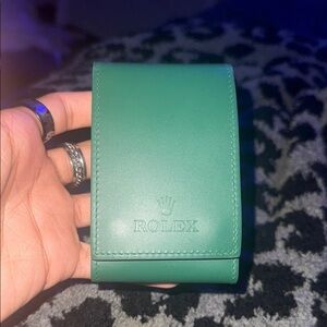Rolex Green Leather Case
